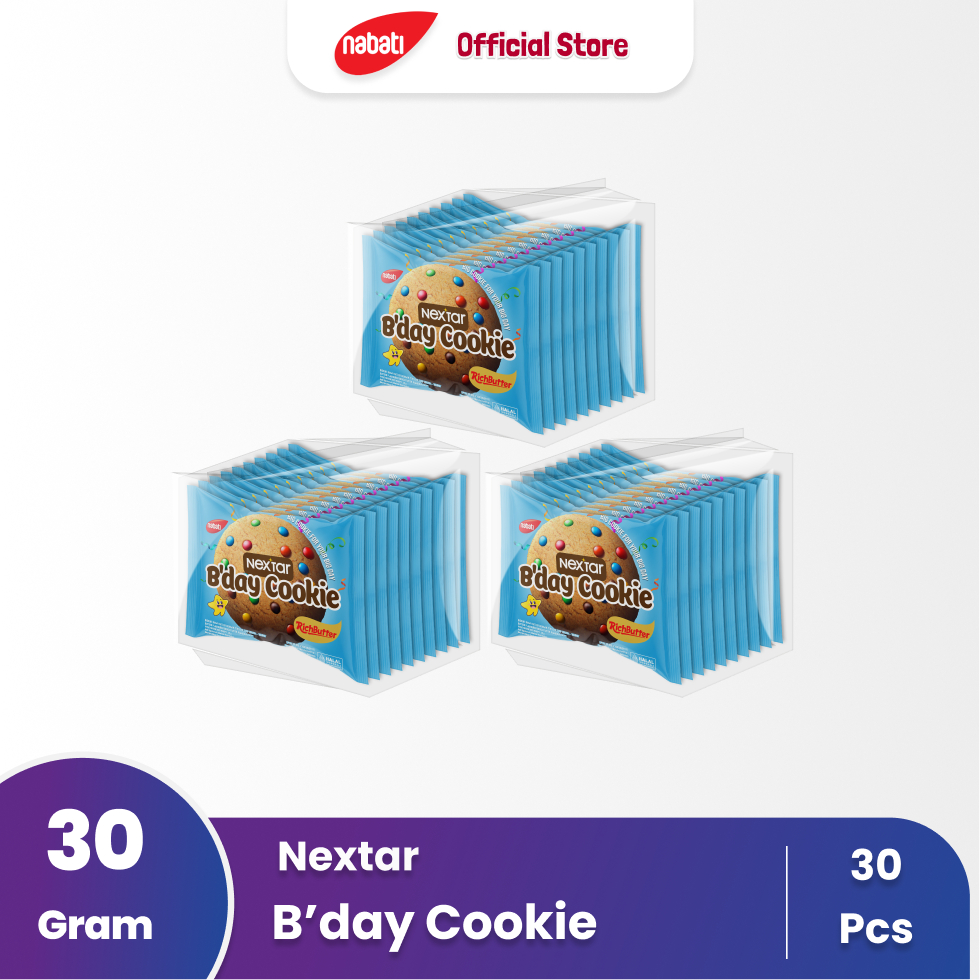 

NEXTAR B''DAY COOKIE RICHBUTTER 30G - 30 Pcs