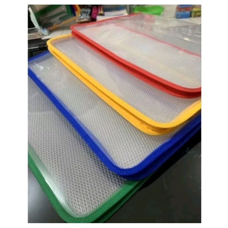 

folder file map plastik sleting zipper bag kantong dokumen berkas