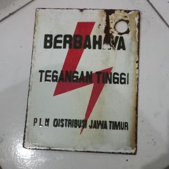 Papan seng PLN jadul iklan seng