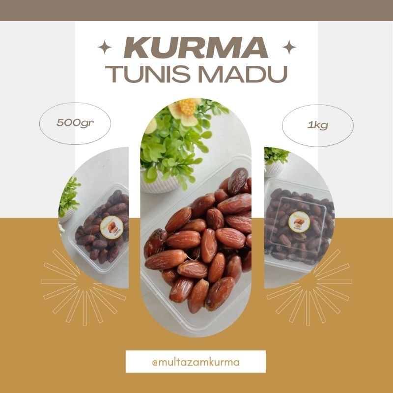 

Kurma Tunis Madu Multazam 1kg||500gr-Tunisia Premium Quality