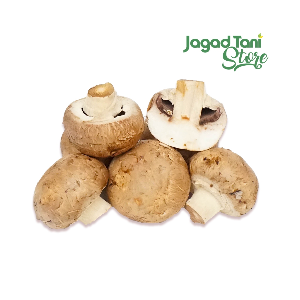 

SUFARM Jamur Swiss Brown Segar Curah 1kg - Premium Swiss Brown Mushroom