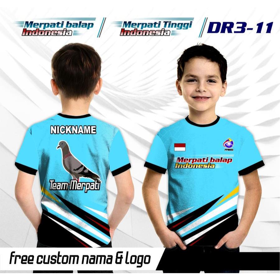 Kaos anak jersey merpati balap tinggi baju merpati burung dara