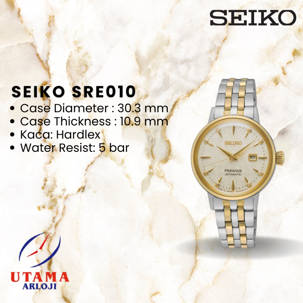 SEIKO Presage SRE010 COCKTAIL TIME "WHITE LADY" Jam Tangan Automatic Wanita