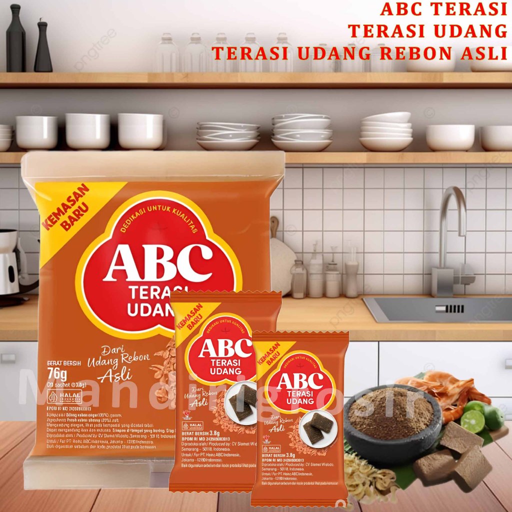 

Terasi Udang * ABC * Terasi Udang Rebon Asli * 20 Sachet * 76g
