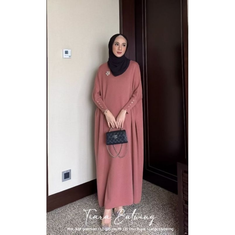 YASMINE BETWING KNIT / kaftan KNIT / kaftan salur / kaftan terbaru / kaftan kaos /kelelawar knit