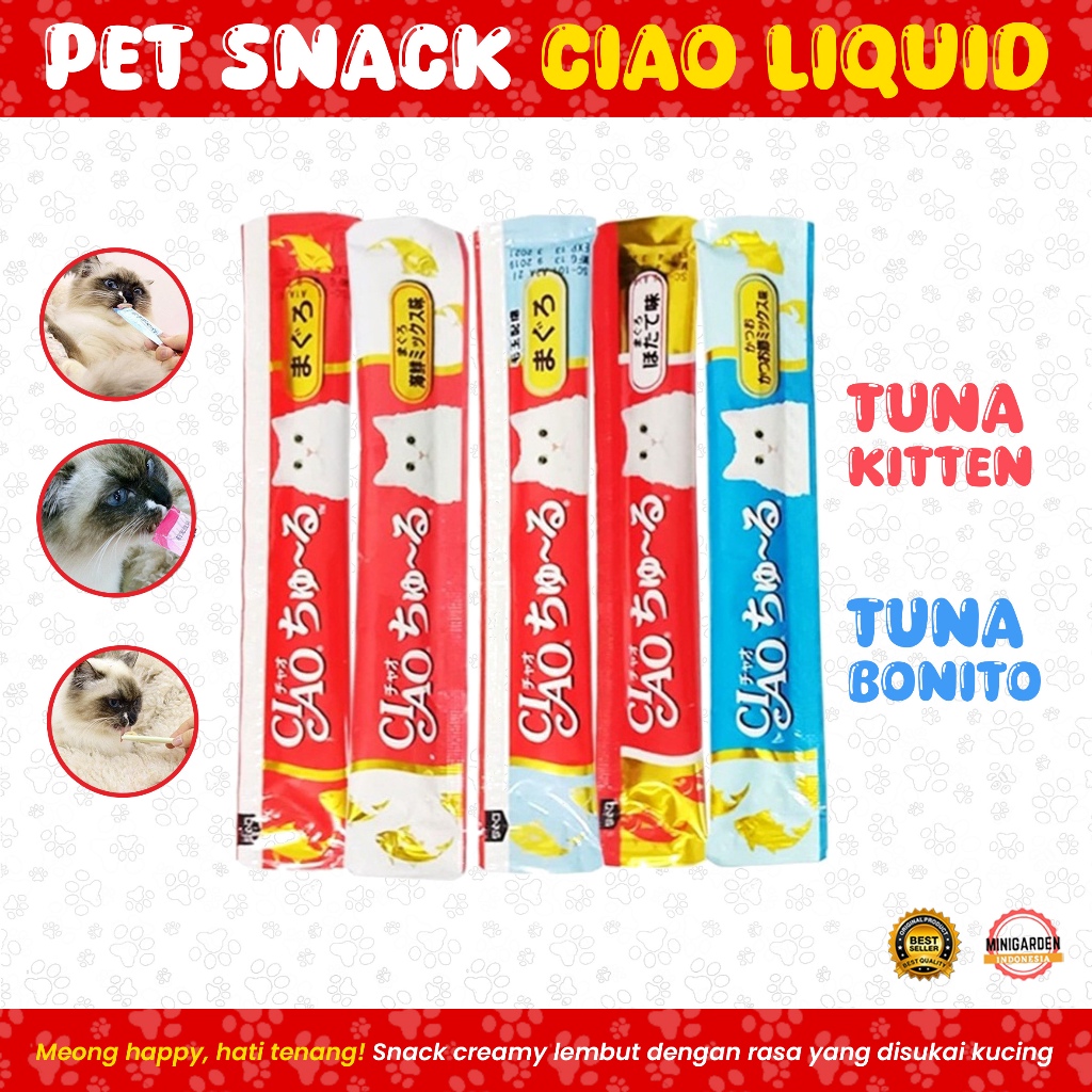 CIAO LIQUID SACHET snack kucing vitamin kucing probiotik kucing kitten churu creamy wetfood