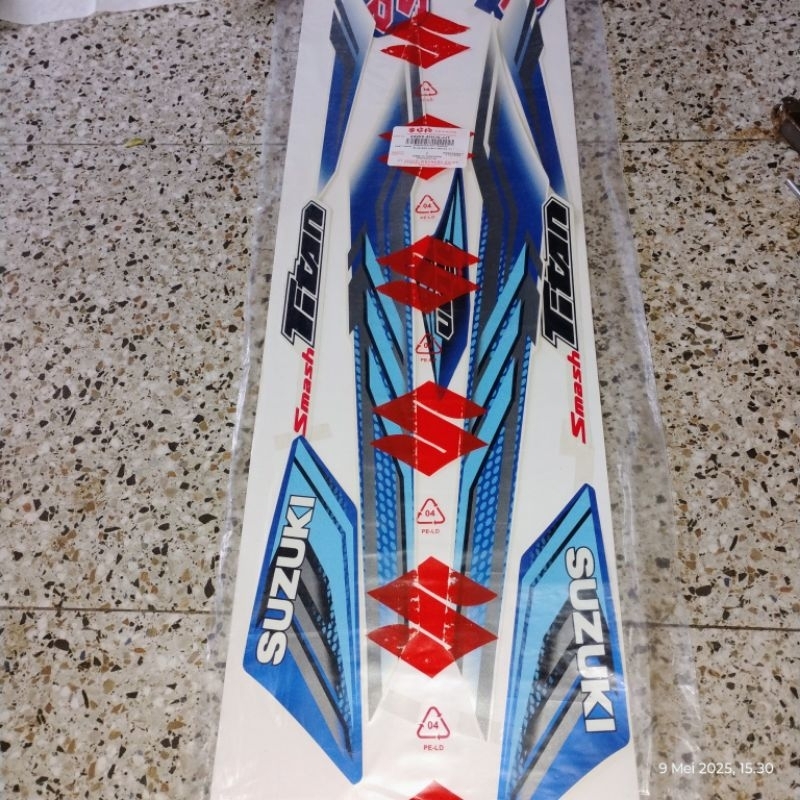 Striping List body SMASH TITAN SR 2011 biru putih Original SGP