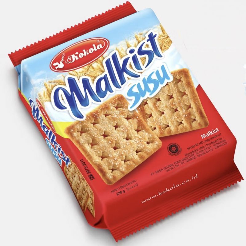 

Kokola Malkist Susu Renyah 225g 1 karton isi 18 pcs cemilan manis & gurih