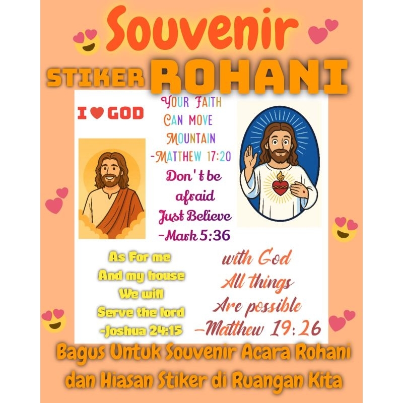 

Stiker Ayat Alkitab / Stiker Tuhan Yesus / Stiker Sekolah Minggu