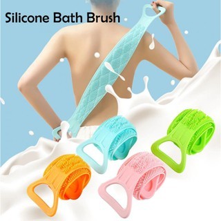 silicone bath brush - body belt towel brush - sikat punggung 2 sisi