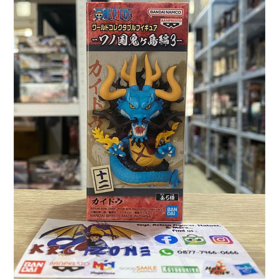 BANDAI BANPRESTO WCF ONE PIECE ONIGASHIMA KAIDO DRAGON ZOAN FORM VS LUFFY NIKA FIGURE