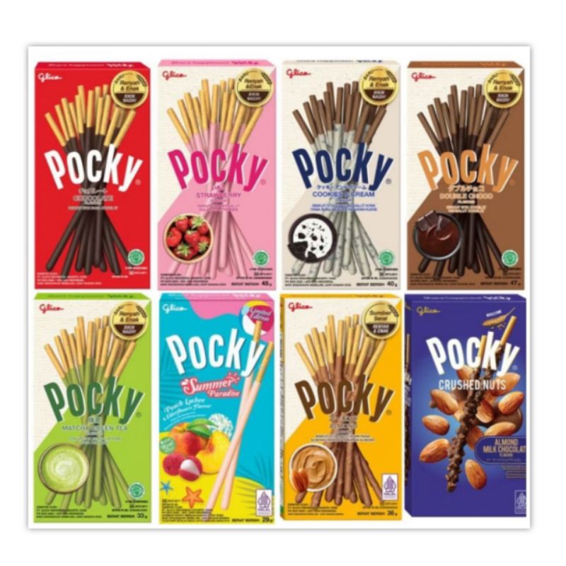 

Pocky Glico Cookies Cheesecake Choco Strawberry Chocolate Matcha Stick Biskuit Snack Cemilan