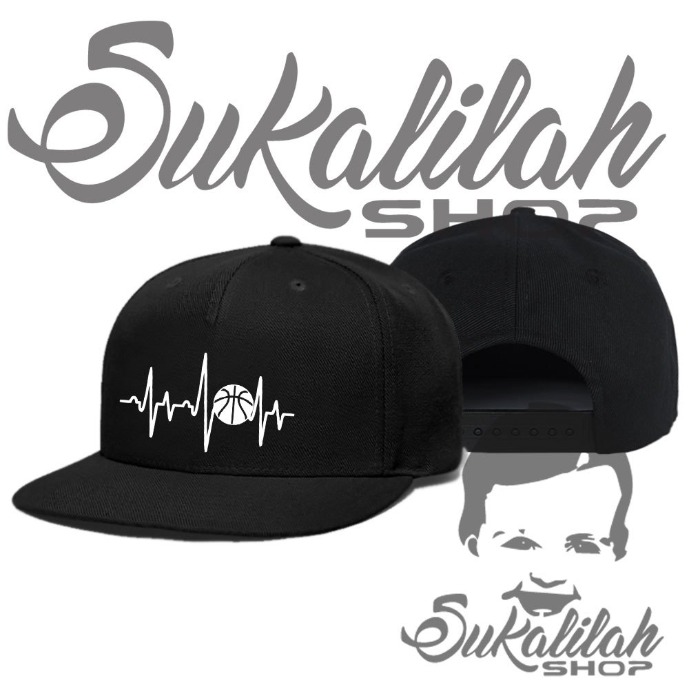 Topi pria snapback hiphop unisex all size basketball heartbeat