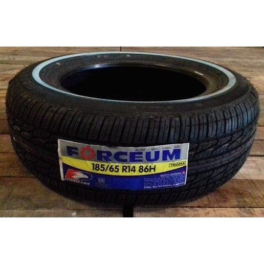 Ban Mobil Ring 14 List Putih Merek Forceum Trideka Wlw 185 65 R14 Tubeless Berkualitas
