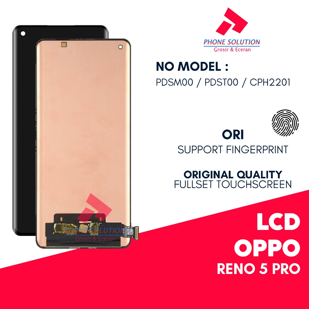 LCD Reno 5 Pro - Finger Print Fullset Touchscreen