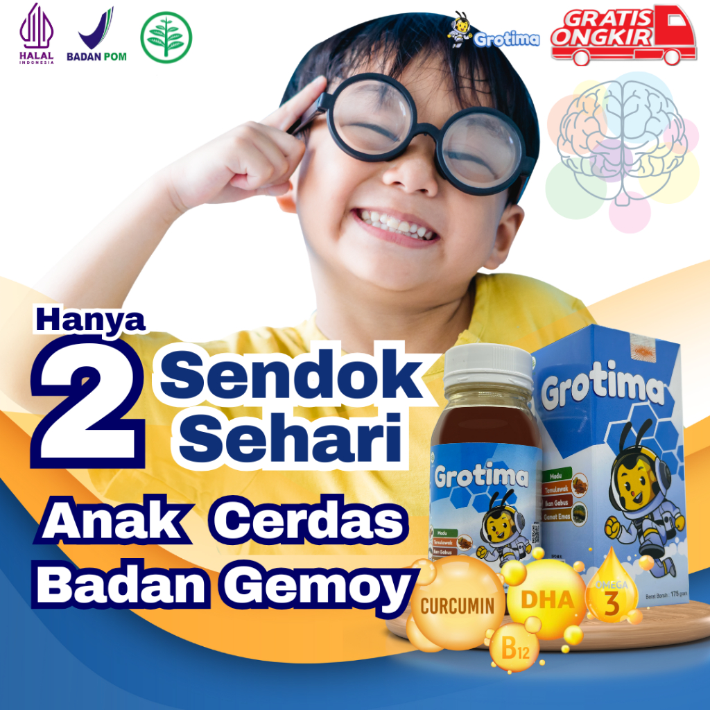 Vitamin Otak Anak Cerdas / Vitamin Kecerdasan Otak Anak / Madu Antariksa Vitamin DHA Otak Anak