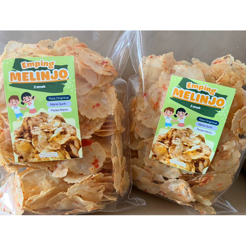 

emping melinjo super tipis rasa pedas manis