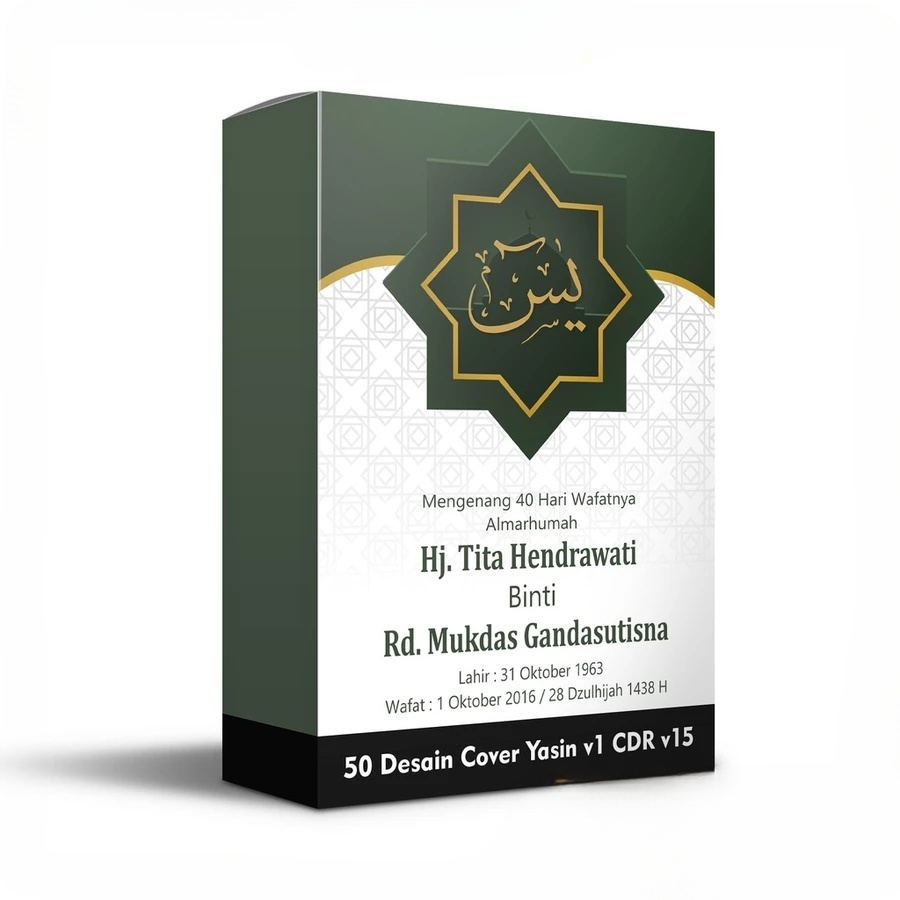 50 Desain Cover Yasin - Template Bisa Edit Siap Cetak Format CDR Coreldraw