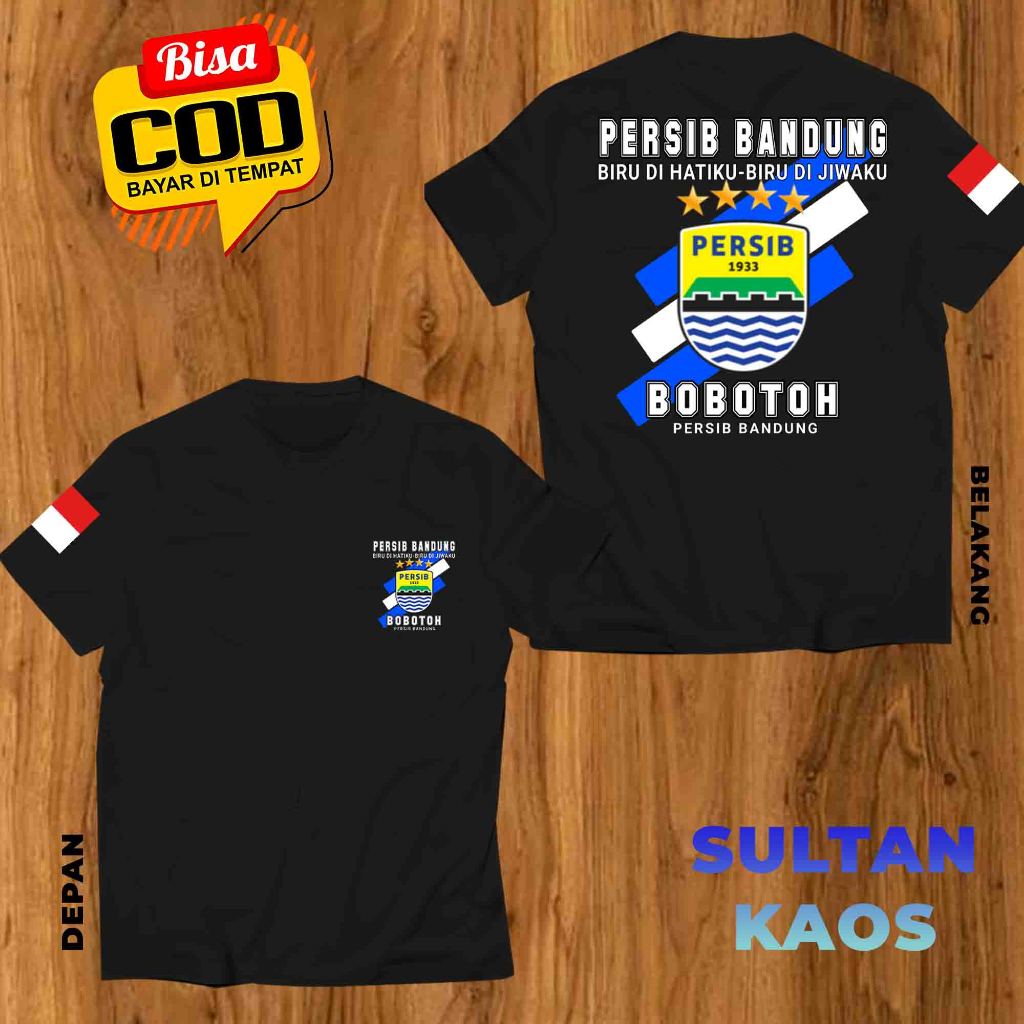 KAOS BOBOTOH PERSIB - TSHIRT DISTRO KASUAL PERSIB BIRU DIHATIKU BIRU DIJIWAKU - BAJU ATASAN PERSIB J