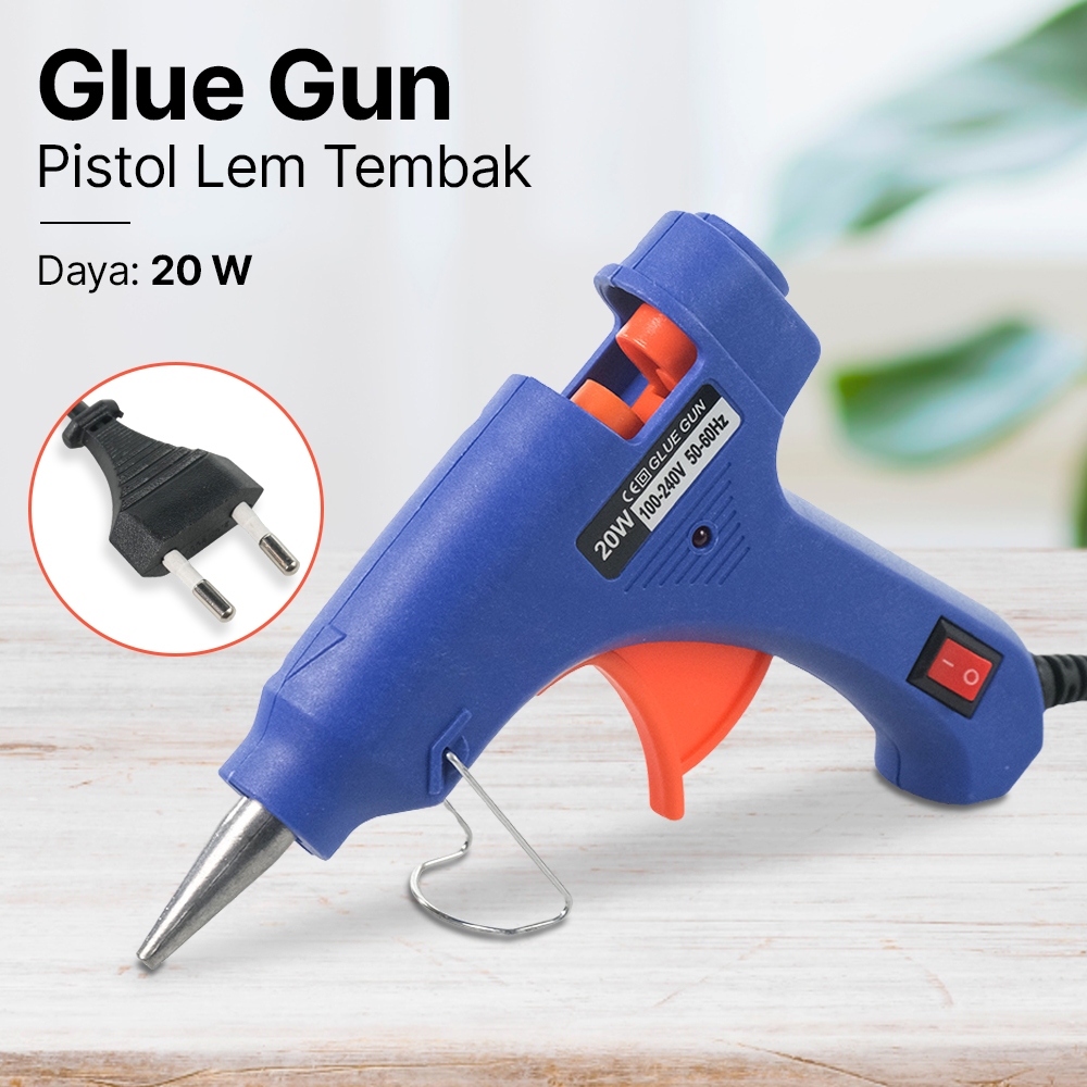 

Lem Tembak / Hot Melt Glue Gun 20 watt ( Switch On Off ) 20W Saklar Alat Pistol Kerajinan Tangan