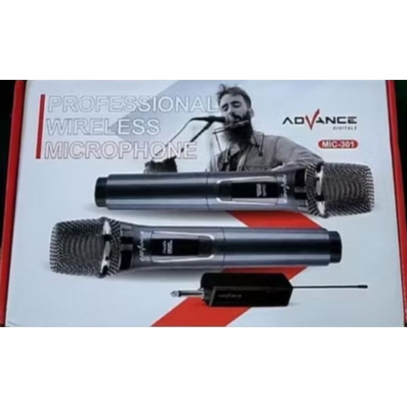 Wireless Microphone Mic 301 Advance Profesional Original