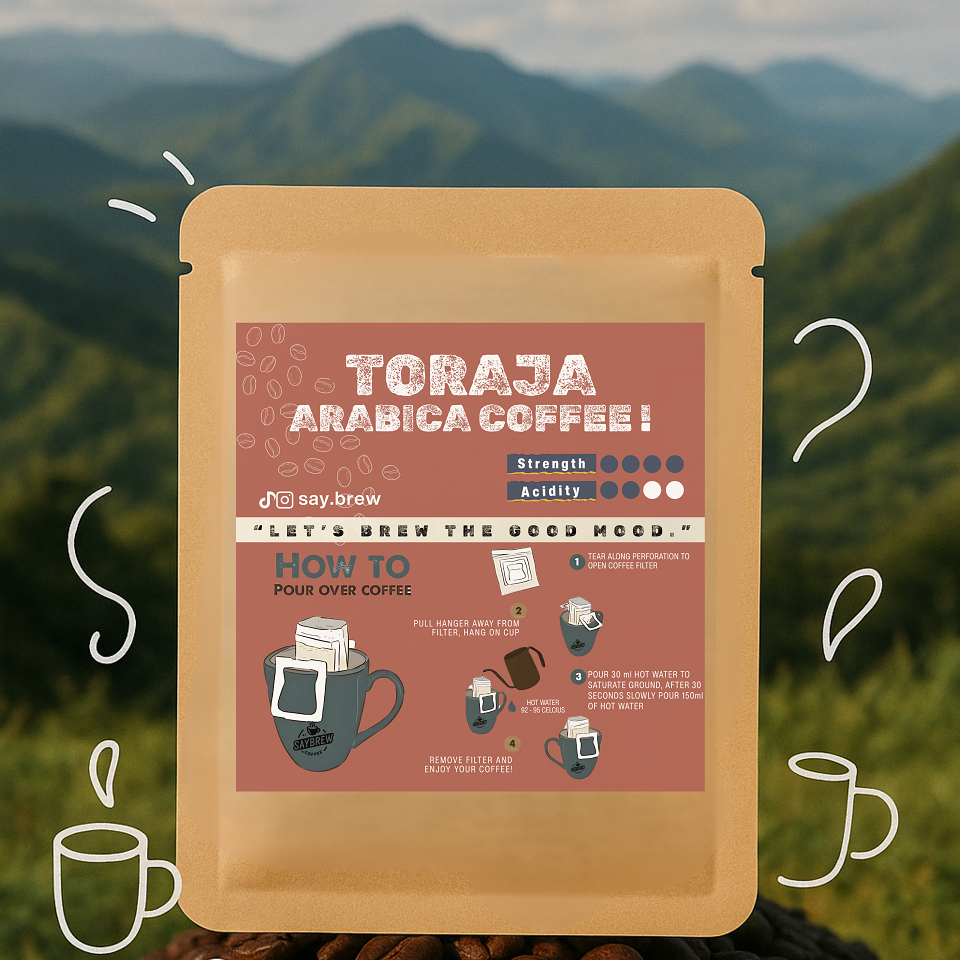 

Kopi Drip Arabica Coffee Toraja 100% Asli