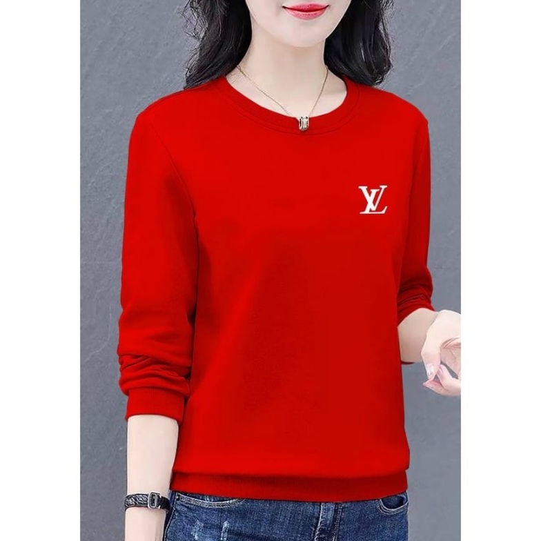 KODE G26Q Out Fit wanita Sweater Premium Distro LV Fashion wanitasimple elegan