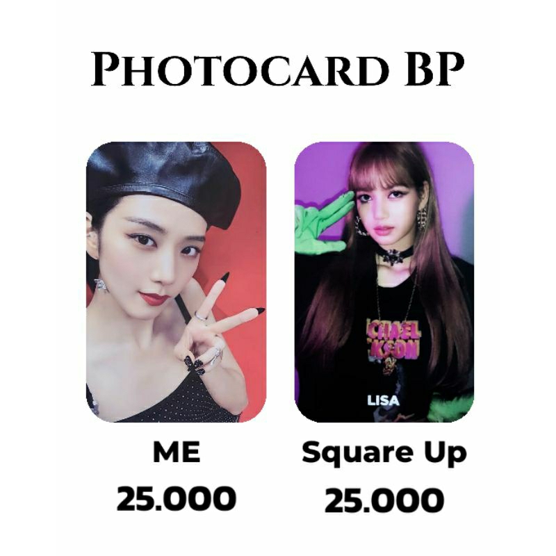 [OFFICIAL] Photocard Official Blackpink - BLACKPINK- Jisoo Me - Lisa Square Up
