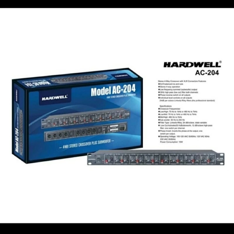 Crossover Hardwell ac204 ac 204 garansi Original crosover