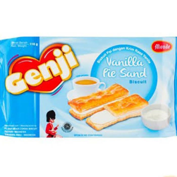

MONDE GENJI BISKUIT PIE SAND DENGAN KRIM VANILA PACK 110GR