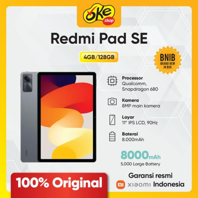 Xiaomi Redmi Pad SE Garansi Resmi