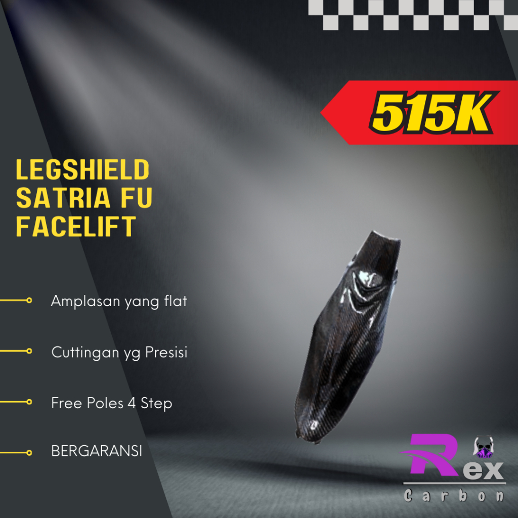Legshied Satria Fu Facelift / bodi tengah satria Fu Carbon kevlar / karbon fiber