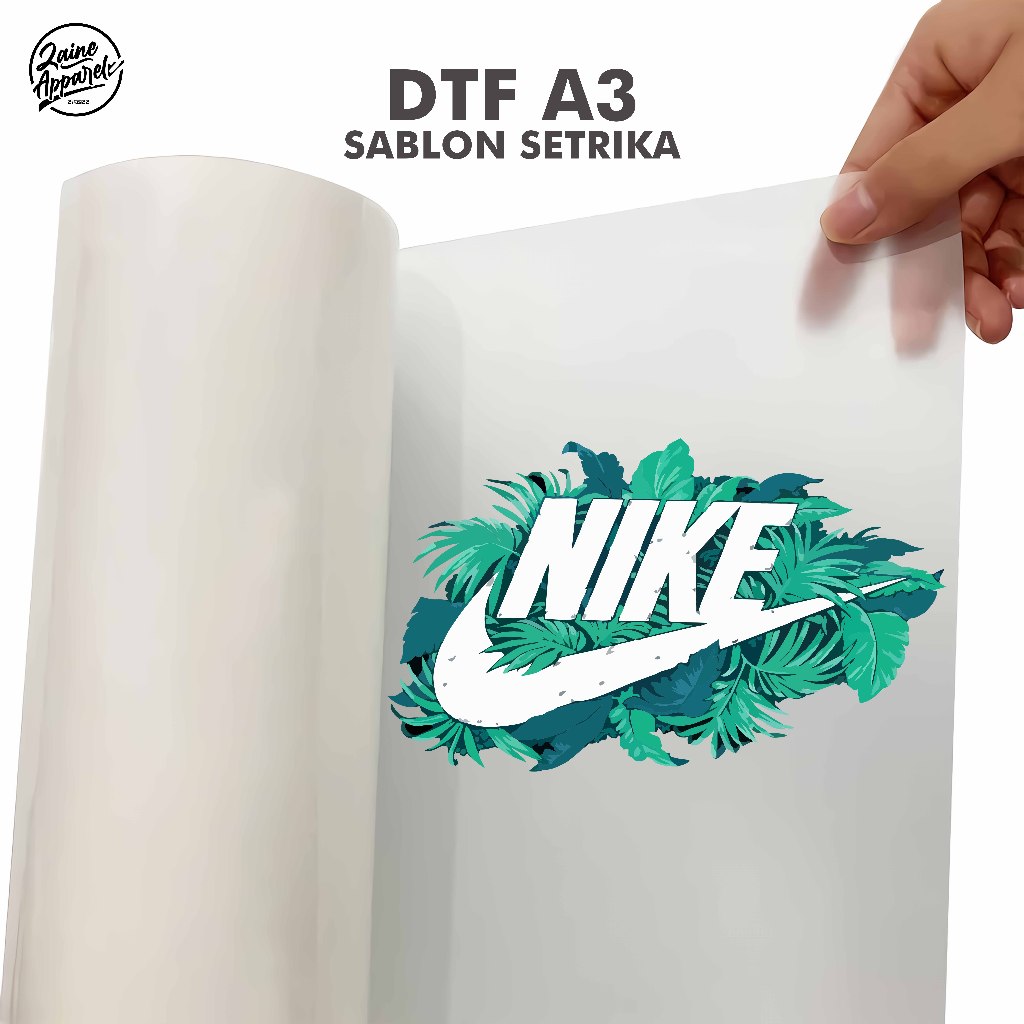 SABLON SETRIKA SATUAN SABLON DTF LANGSUNG PAKAI UKURAN A3 SABLON - NIKE 3