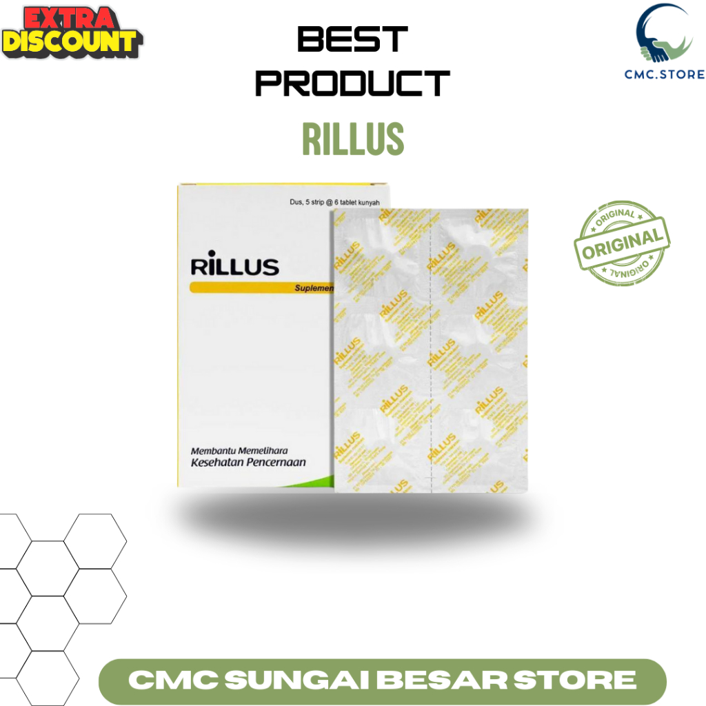 Rillus Tablet - Suplemen Kesehatan Membantu Kesihatan Pencernaan