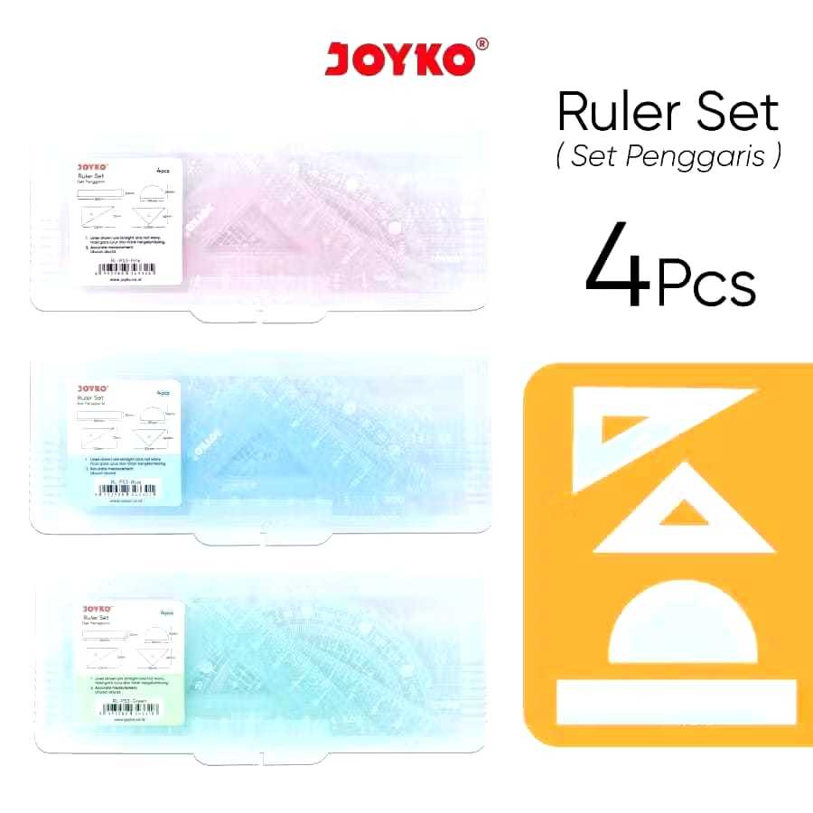 

Veiso_Ruler Set Joyko RL-PS3 / Garisan / Penggaris 1 Set isi 8 Pcs