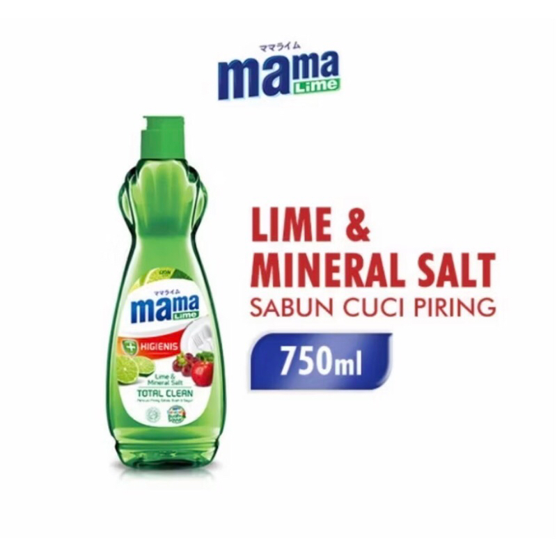 MAMA LIME LIME & MINERAL SALT MAMA LEMON SABUN PENCUCI PIRING  BOTOL 750ml