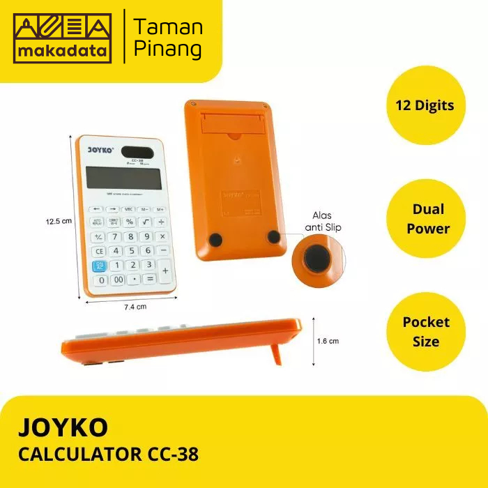 

CALCULATOR JOYKO / KALKULATOR JOYKO MINI POCKET SIZE CC-38 (1 PCS) MURAH
