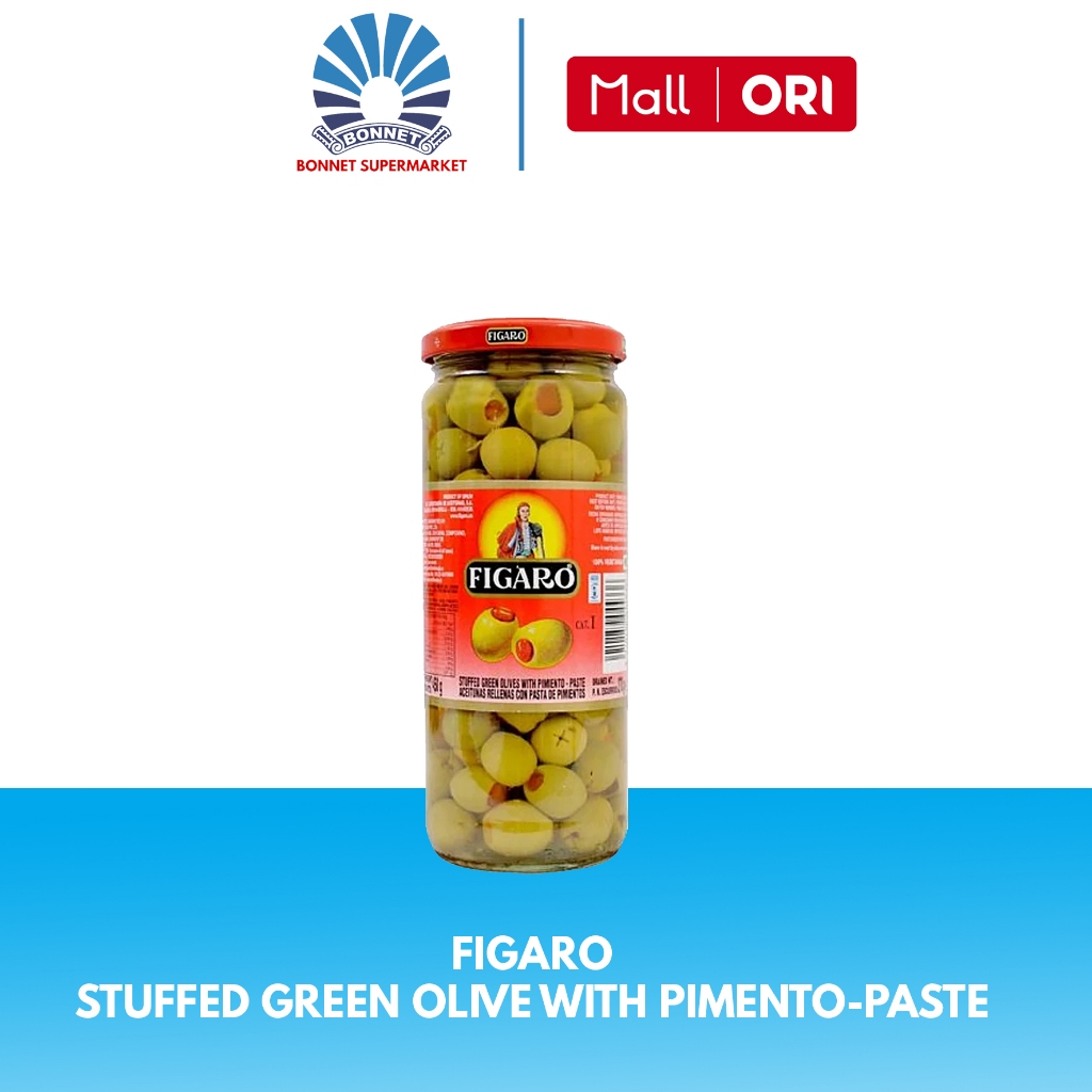 

Figaro Stuffed Green Olive with Pimento-Paste 450g - Pikel Zaitun