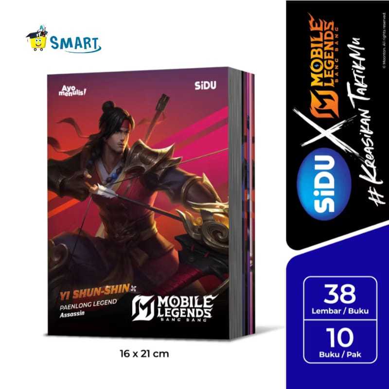 

SIDU BUKU TULIS MOBILE LEGENDS 38 LEMBAR - 1 PAK ISI 10 BUKU