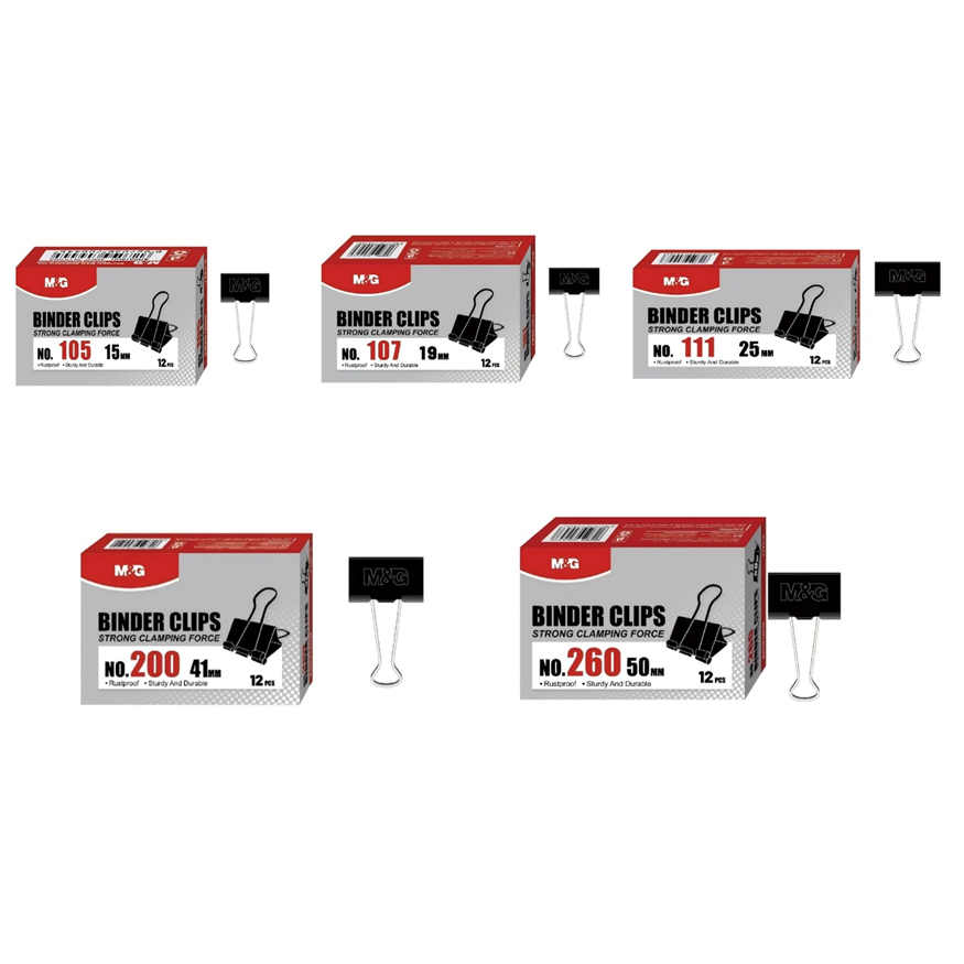 

M&G - Binder Clip Penjepit Klip Kertas Black 105 107 111 200 260