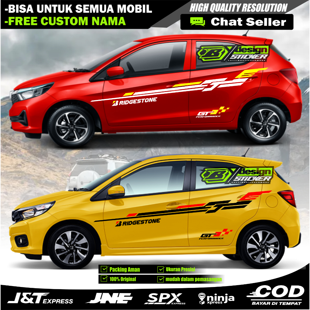 Stiker mobil honda All New Brio stiker mobil brio sticker brio stya sticker all new brio satya