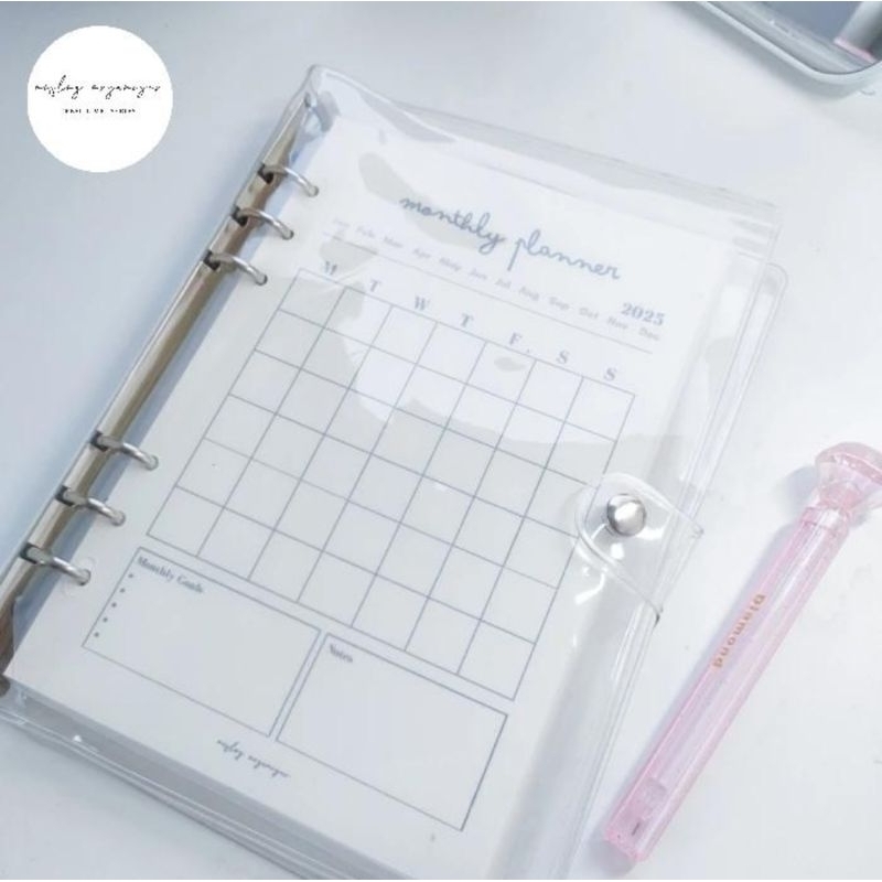 

Aesthetic planner buku agenda 2025 by nislog organizer estetik pinterest ukuran A5