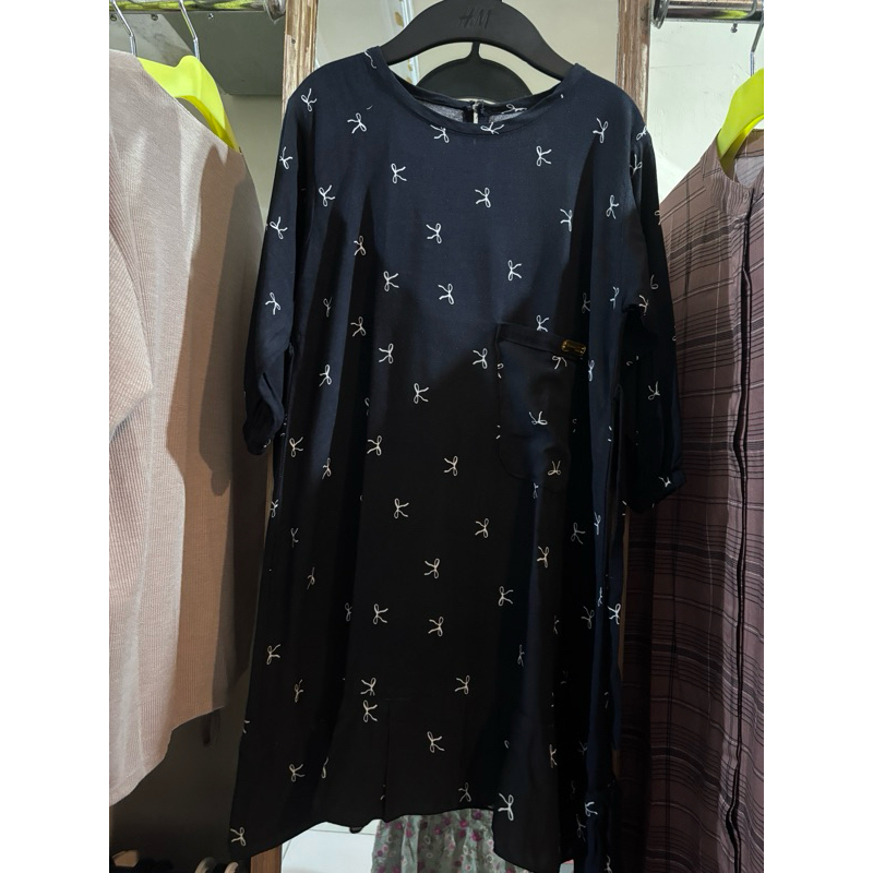 GAMIS ANAK BAHAN RAYON VISCOSE MOTIF PITA  3-4th