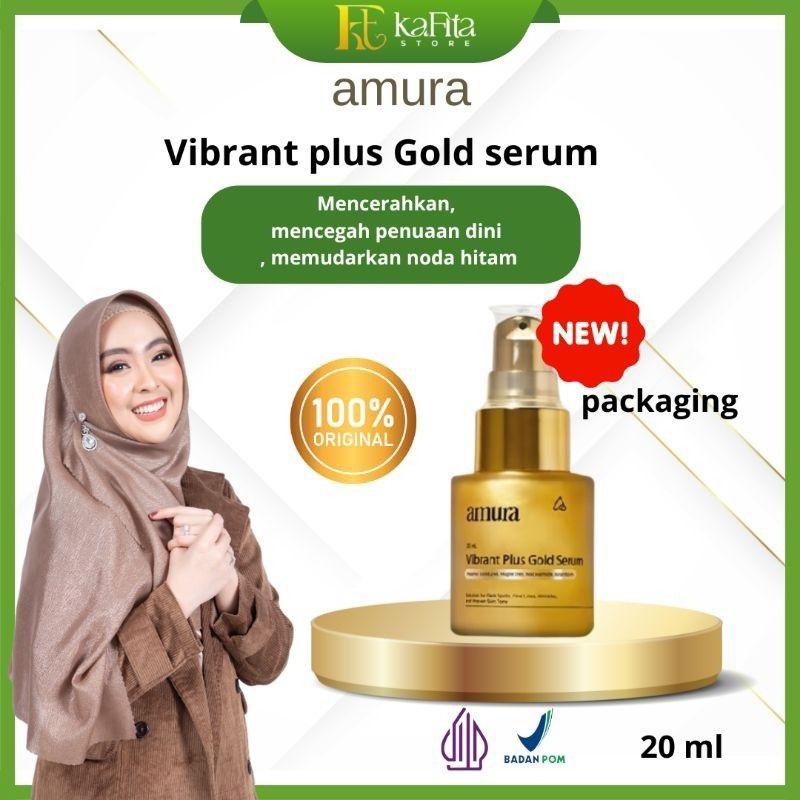 AMURA SERUM GOLD, SERUM FLEK HITAM SERUM WAJAH KUSAM SERUM GLOUWING ( GOLD )