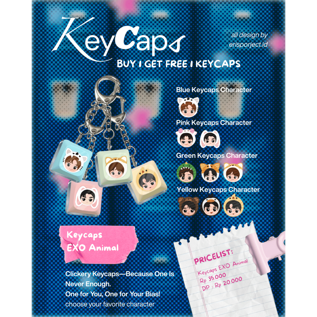 [erisproject.id] (BUY 1 GET 1,READ DESC.) KEYCAPS HIGH QUALITY EXO FANMADE MD by erisproject.id (Key