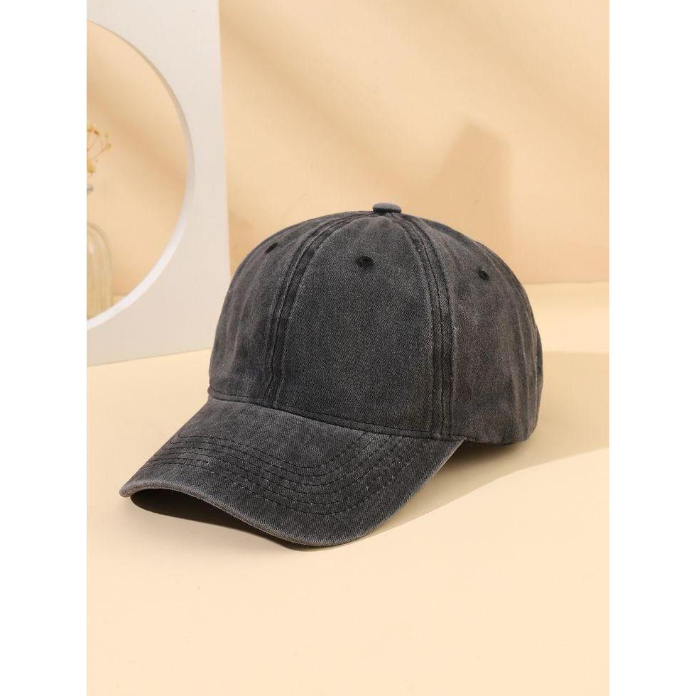 Topi Baseball Distro Semi Wash Polos Denim Cotton Terbaru Hat Pria Dan Wanita Kekinian