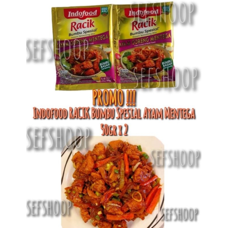 

Indofood racik bumbu spesial ayam goreng mentega 50gr x 2pcs