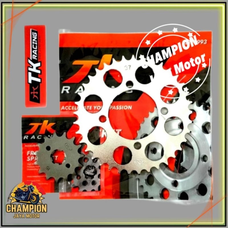 GIR GEAR DEPAN BELAKANG 428 TK RACING RX KING F1ZR VEGA JUPITER Z MX OLD NEW RXZ CRYTON GIR DEPAN BE