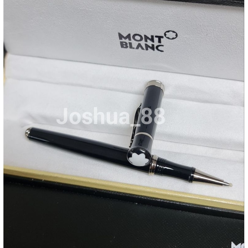 

Pulpen Mewah Montblanc Super Balpoint BP/RB Hitam Klip Silver Premium Bisa Ukir Nama Sendiri