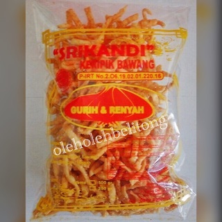 

Keripik bawang srikandi. cemilan khas bangka belitung. cemilan daerah. cemilan enak